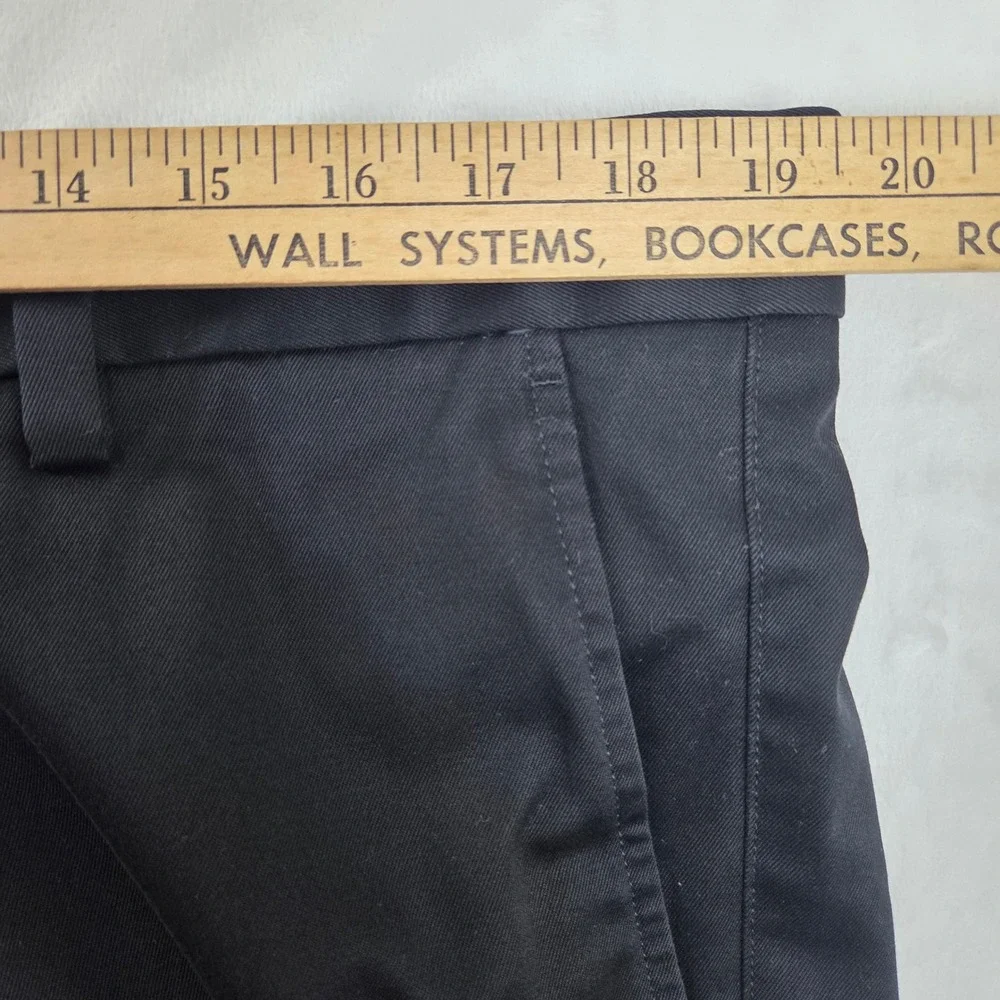 Dockers D2 Straight Fit Chinos Mens 38x32‎ Black Flat Front 100% Cotton Pants